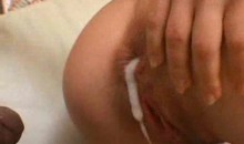 Black qui �jacule dans le cul d'une blonde